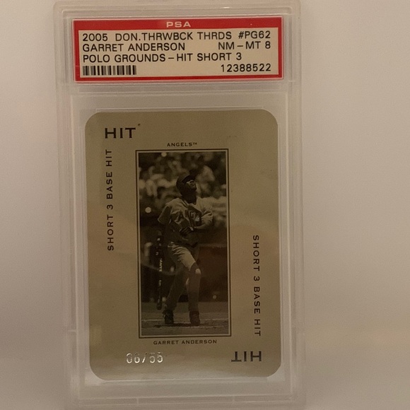 2005 Dnrss Thrwbck Threads Strike Short 3 Base Hit 06/55 Garret Anderson (MISC3) - Picture 1 of 2
